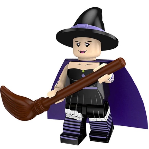 $2 WITCH BUILDING BLOCKS FIGURE. NEW IN PLASTIC. $2 WITH ANY $10 ORDER OR MORE - Picture 2 of 16